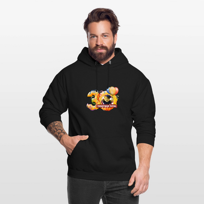 Unisex-Hoodie 30 Jahre TEDDYBÄR TOTAL groß - Schwarz