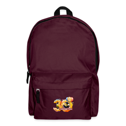 Rucksack 30 Jahre TEDDYBÄR TOTAL - Burgunderrot