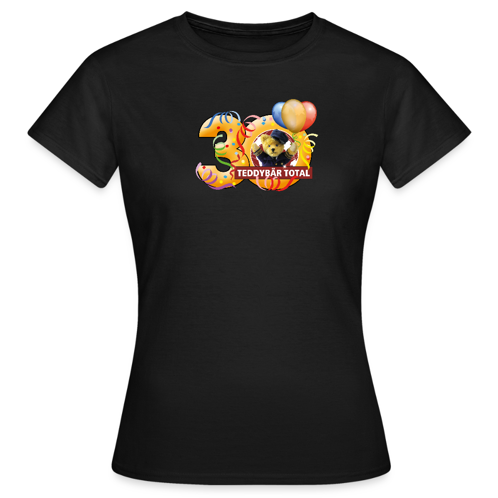 Frauen-T-Shirt 30 Jahre TEDDYBÄR TOTAL groß - Schwarz
