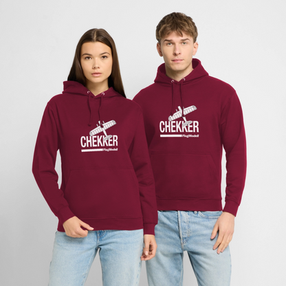 Hoodie Chekker dunkel - Bordeaux