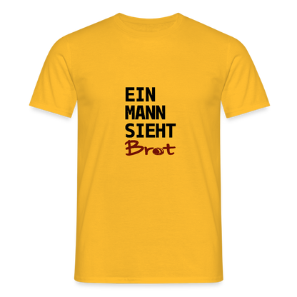 BROTShirt Ein Mann sieht BROT - Gelb