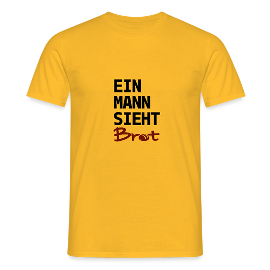 BROTShirt Ein Mann sieht BROT - Gelb