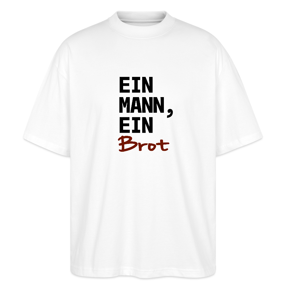 BROTShirt oversized Ein Mann, ein Brot - Weiß