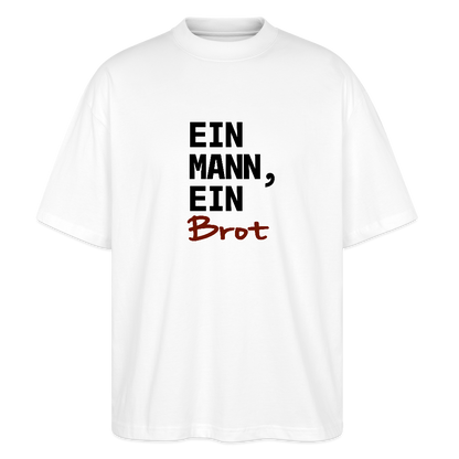 BROTShirt oversized Ein Mann, ein Brot - Weiß