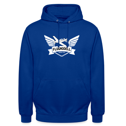 Hoodie FlugModell retro dunkel - Royalblau