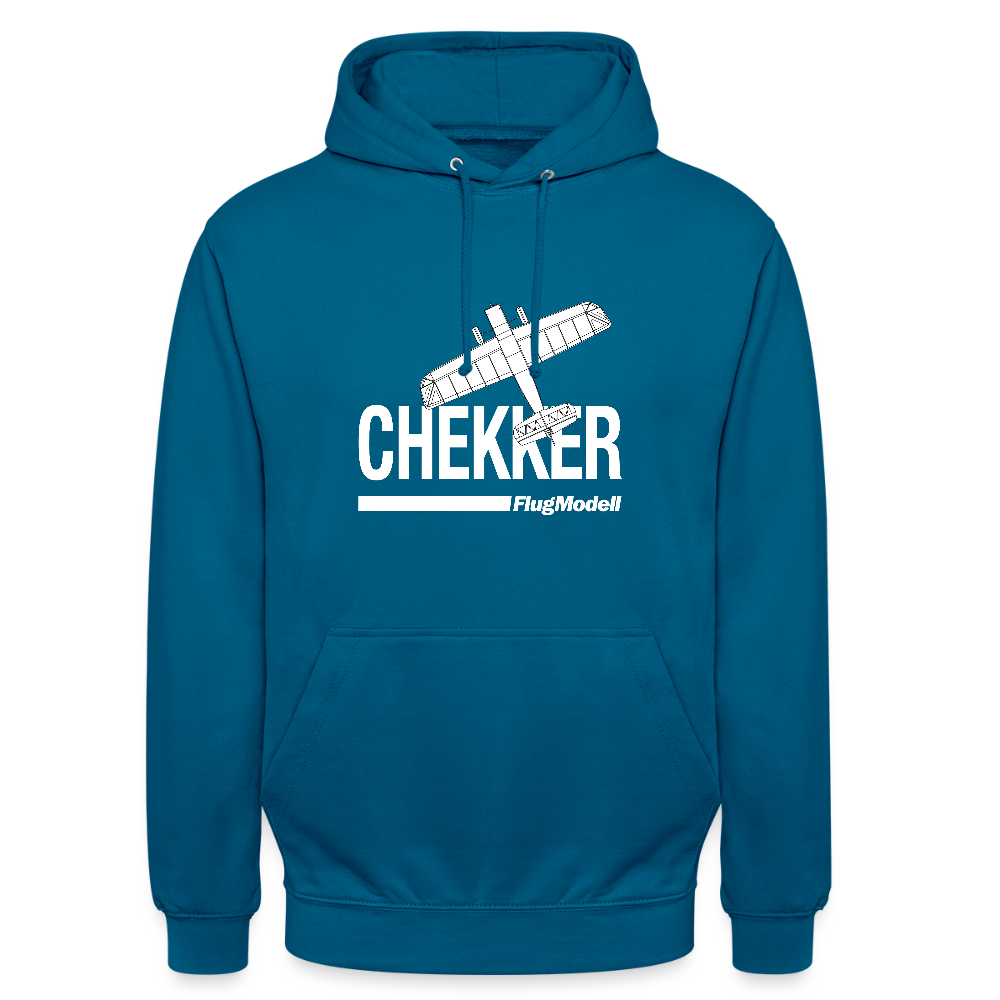 Hoodie Chekker dunkel - Tiefseeblau 