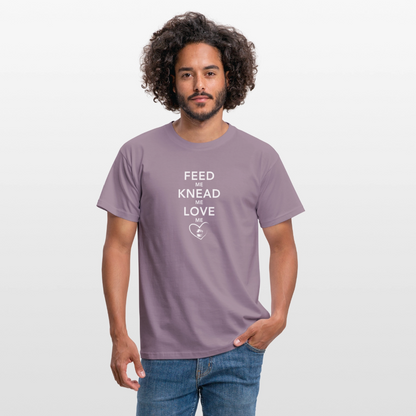 BROTShirt Feed me dunkel - Lilagrau 