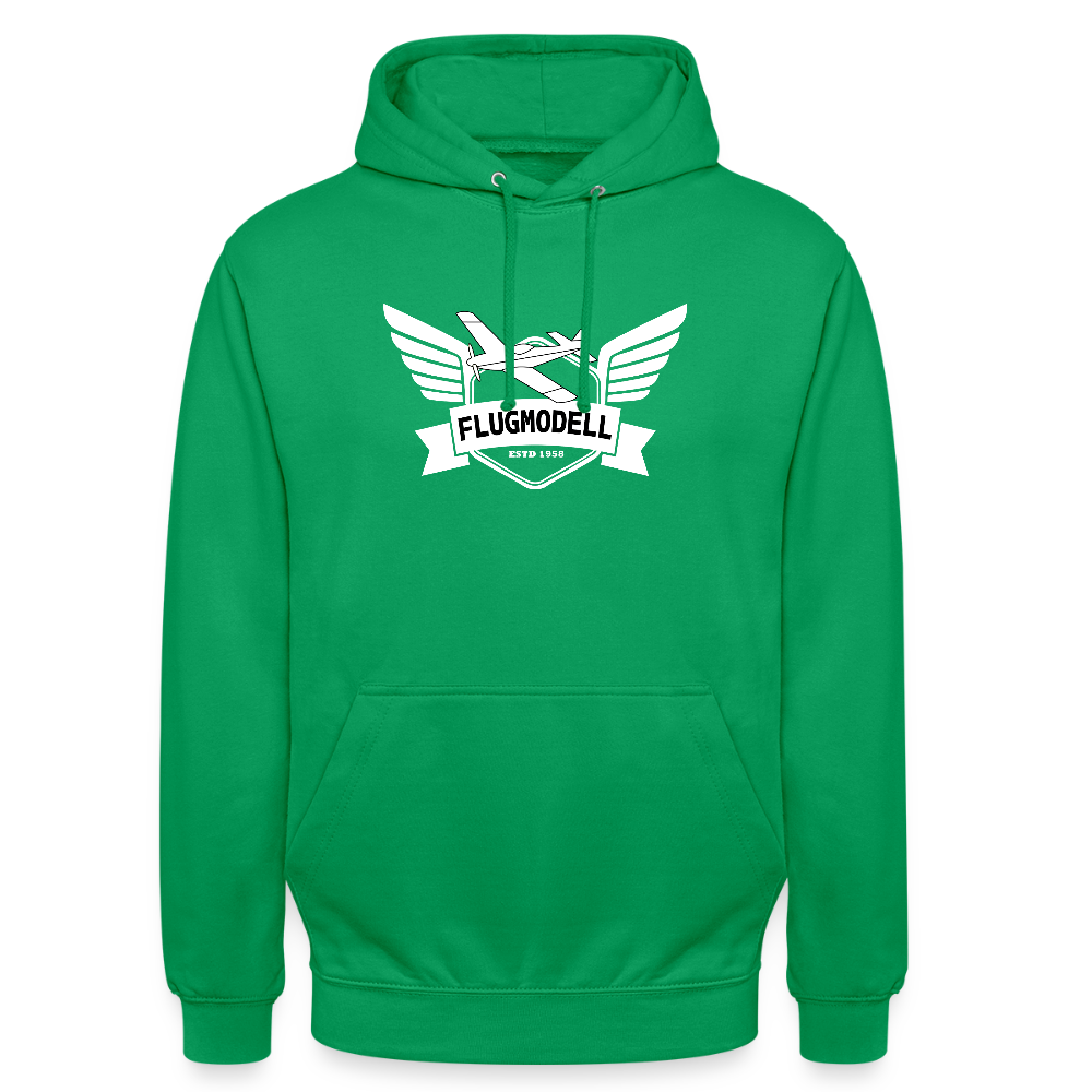 Hoodie FlugModell retro dunkel - Kelly Green