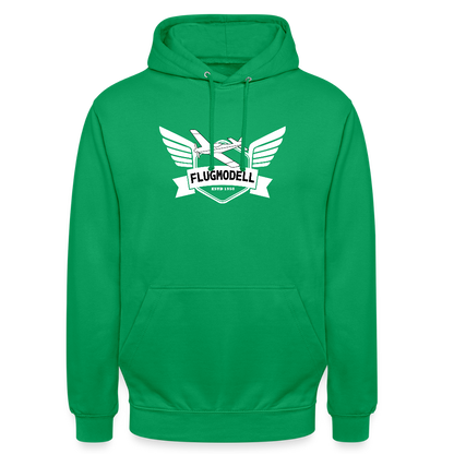 Hoodie FlugModell retro dunkel - Kelly Green