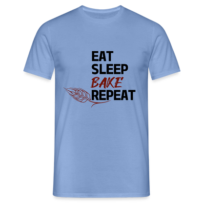 BROTShirt Eat-Sleep-Bake-Repeat Ähre - carolina blue