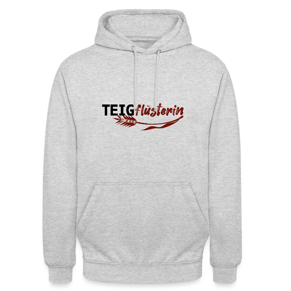 BROTHoodie Unisex TEIGFlüsterin - Hellgrau meliert