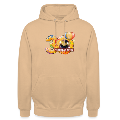 Unisex-Hoodie 30 Jahre TEDDYBÄR TOTAL groß - Pfirsich