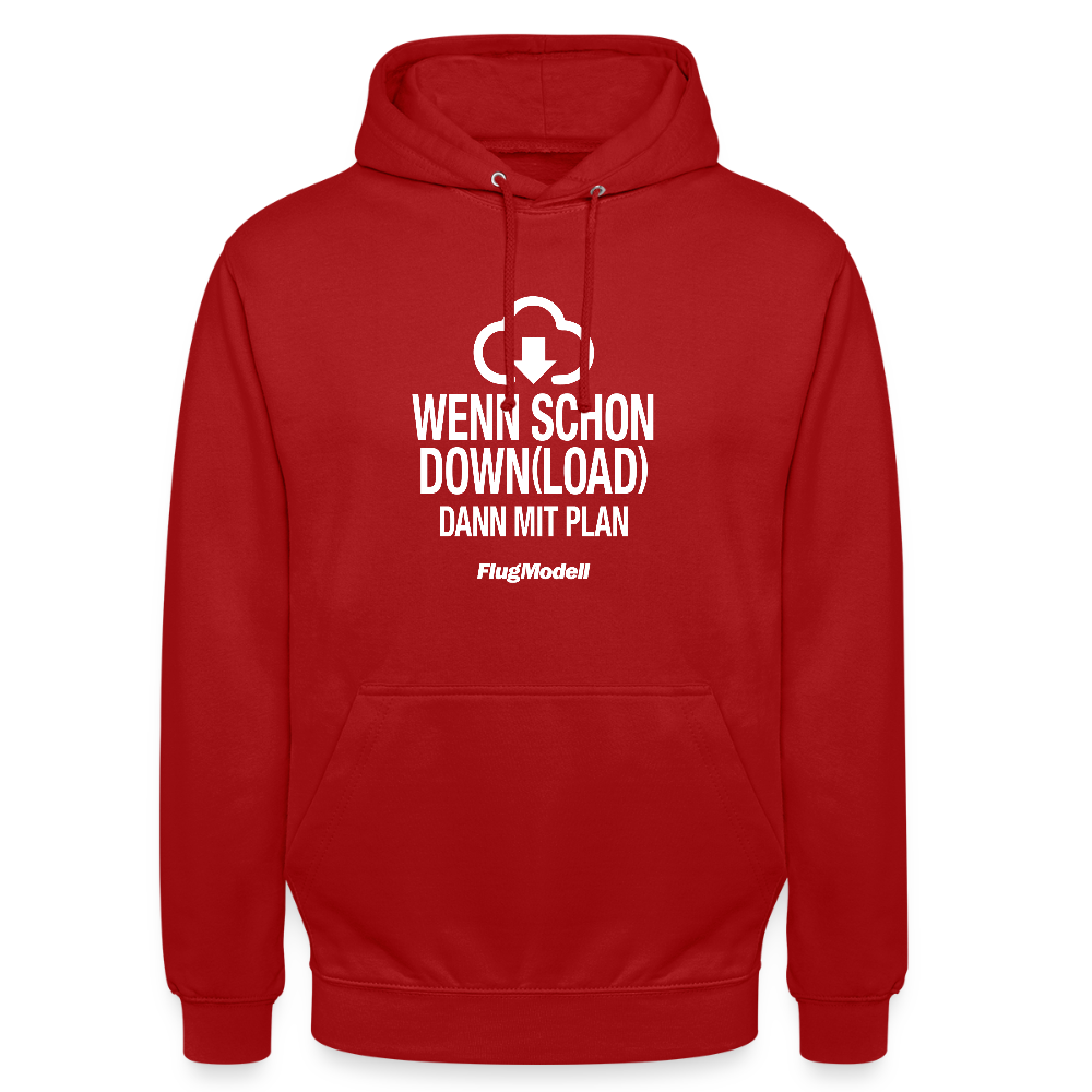 Hoodie Download mit Plan dunkel - Rot