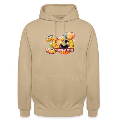 Unisex-Hoodie 30 Jahre TEDDYBÄR TOTAL groß - Beige