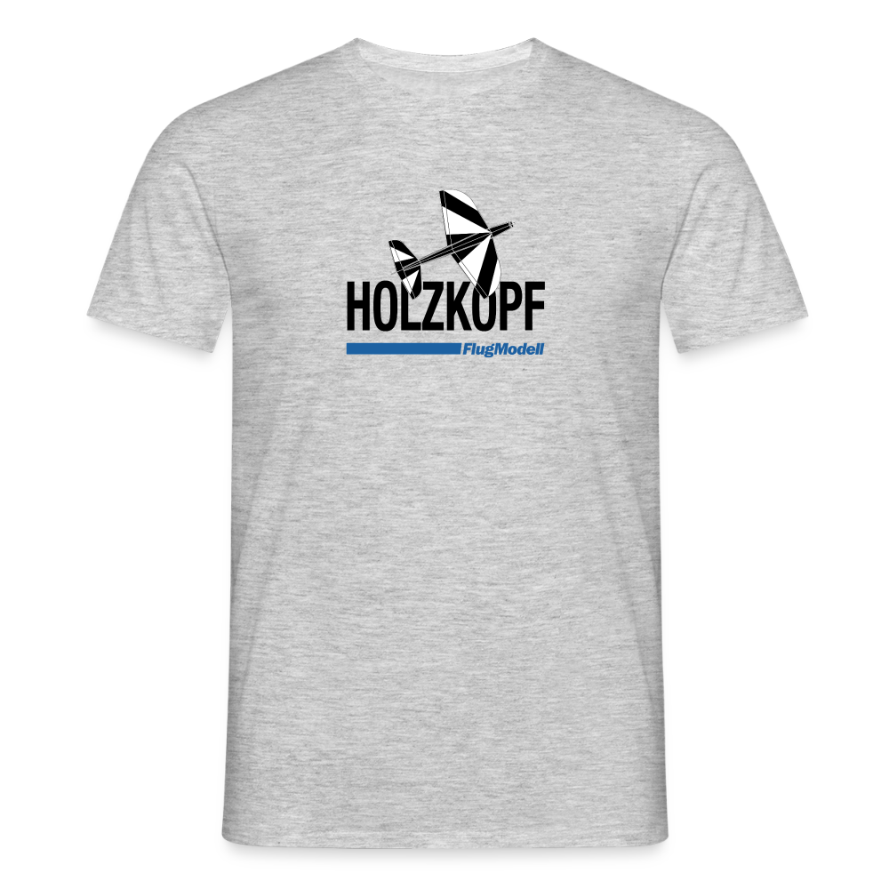 T-Shirt Holzkopf hell - Grau meliert