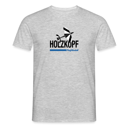 T-Shirt Holzkopf hell - Grau meliert