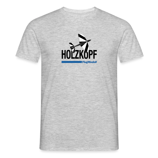 T-Shirt Holzkopf hell - Grau meliert