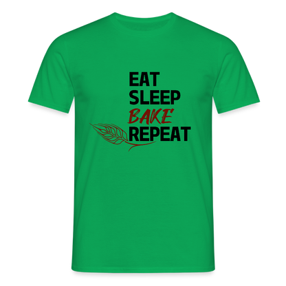 BROTShirt Eat-Sleep-Bake-Repeat Ähre - Kelly Green