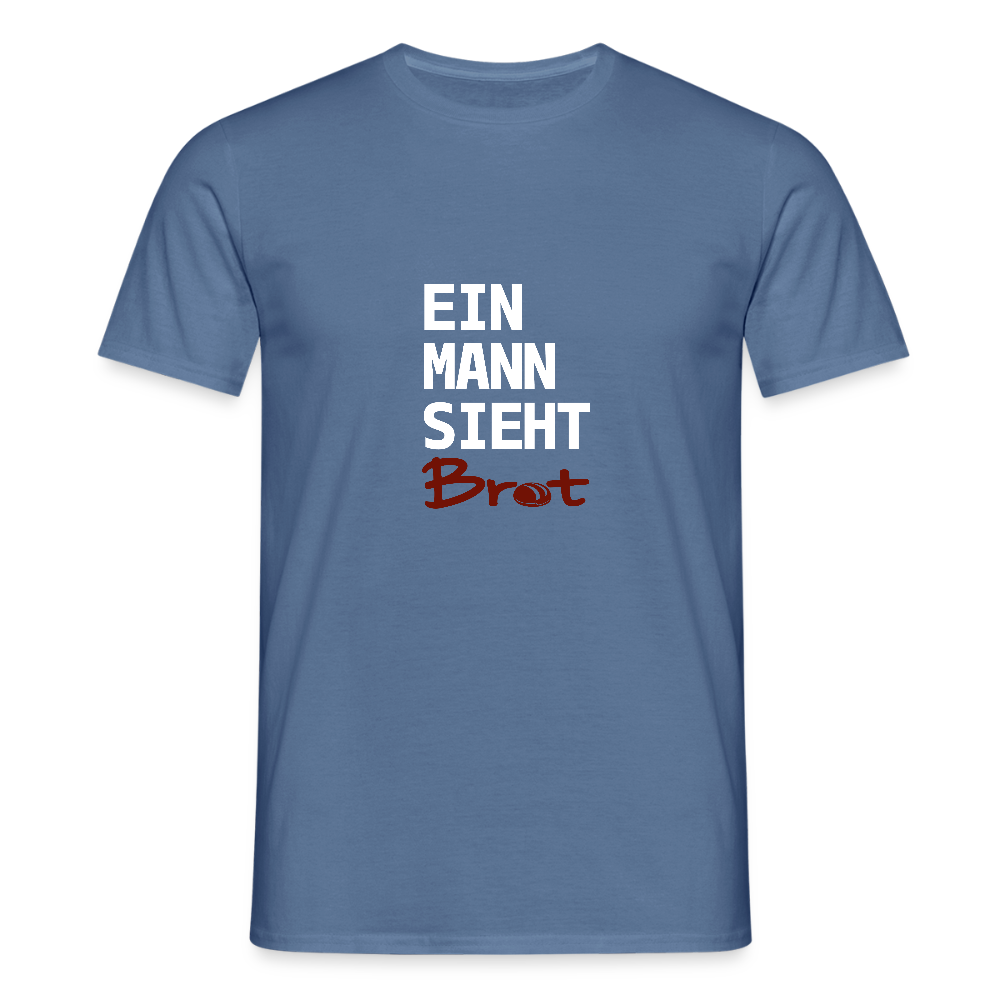 BROTShirt Ein Mann sieht BROT - Taubenblau 