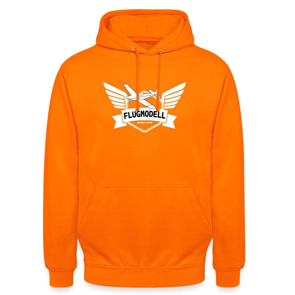Hoodie FlugModell retro dunkel - Orange