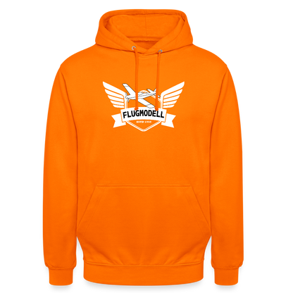 Hoodie FlugModell retro dunkel - Orange
