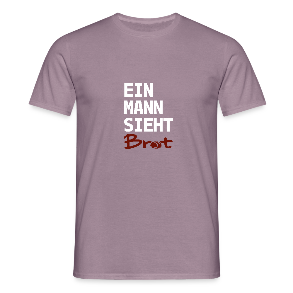 BROTShirt Ein Mann sieht BROT - Lilagrau 